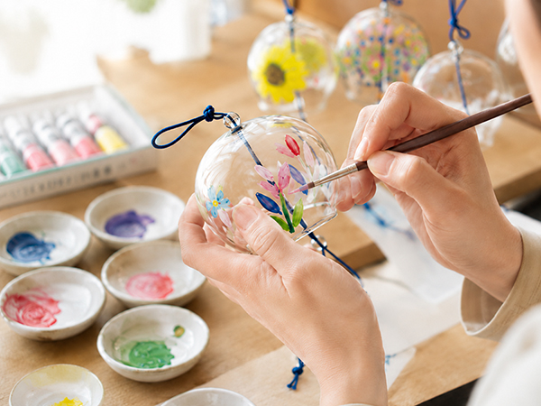風鈴の絵付け体験