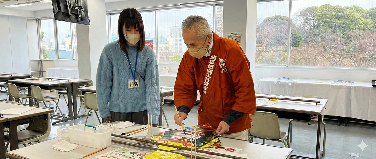 和凧の絵付け体験