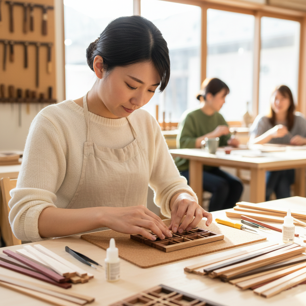 箸製作体験の様子